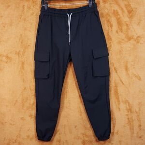 SOVEREIGN CODE Joggers Mens Small Black Drawstring Cargo Water Resistant Stretch